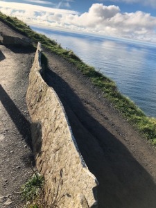 Image of a wall at the Cliffs of Moher.